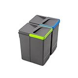 Emuca - Abfallsammler, Müllbehälter für zuschneidbaren Basis, Kit aus 2...