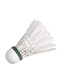 HUDORA Natur-Federbälle, 6 Stück - Federball-Set Badminton-Bälle -...