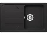 SCHOCK Küchenspüle Formhaus D-100S Onyx 78x50 cm - CRISTALITE® Schwarz...