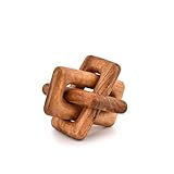 Mahasu Statue Holzkette mit 3 Gliedern für Heimdekoration, brauner...