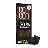 Dunkle Schokolade 70% BIO 40 g, kein weißer raffinierter Zucker,...