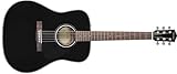 Fender CD-60 Dreadnought V3 DS Akustikgitarre, Walnussgriffbrett, Schwarz,...