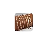Adramata 7Pcs Armband Damen Edelstahl Ketten Armbänder Set 14K Vergoldet...