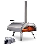 Ooni Karu 12 Pizzaofen Bundle mit Gasbrenner – Tragbarer Multi-Fuel...