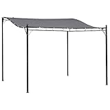 Outsunny Pergola Gartenpavillon Pavillon Überdachung Zelt Metall Grau...