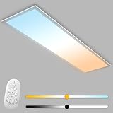 LED Deckenleuchte 120x30 cm, Panel Ultraflach aus Aluminium mit...