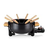 Tristar FO-1108 Fondue, Schwarz, Bamboo