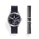 Withings Scanwatch 2 Bundle 42mm Black + Leather Curve Black Silver Buckle...