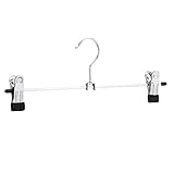 Amazon Basics Hosen- und Rockbügel aus Metall, mit Clips, 20er-Pack, Chrom