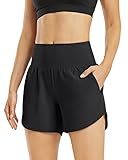 G4Free Activewear-Shorts für Damen Hohe Taille Yoga Kurz Hose mit Taschen...