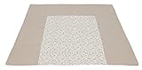 ULLENBOOM ® Wickelauflagenbezug 75x85 cm Floral-Sand (Made in EU) -...