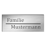 KIWISTAR UG - ab 1x - Namensschild Strich 50x20mm Briefkastenschild...