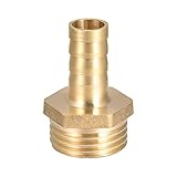 sourcing map Messing Schlauchanschluss Adapter 10mm Widerhaken x G1/2...