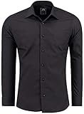 J'S FASHION Herren-Hemd - Slim-Fit - Langarm-Hemd Freizeithemd -...