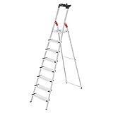 Hailo Stehleiter ComfortLine, 8 XXL-Stufen bis 150 kg, große Leiter aus...
