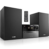 Philips M4505/12 Mini Stereoanlage mit Bluetooth (DAB+/UKW Radio, USB, CD,...