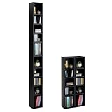 CARO-Möbel CD DVD Blueray Regal Chart in Schwarz – Zweiteiliges...
