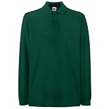 Fruit of the Loom Herren Premium Langarm-Poloshirt (XL) (Waldgrün),...