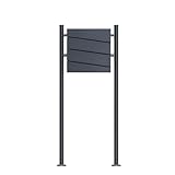 SCHARTEC Design Standbriefkasten SBS-SPB-1 freistehend anthrazit mit...