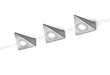 Trio Leuchten 3-er Set LED Unterbauleuchte 273370307 Ecco, Metall Nickel...