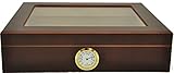 Angelo Humidor für 25 Zigarren Glasdeckel Außenhygrometer
