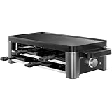 WMF Master Raclette Grill mit Keramikpfännchen und Schiebern, Raclette 8...