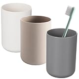 Gentpovth 3 Stück 300ML Zahnputzbecher, Toothbrush Holder für Zahnbürste...