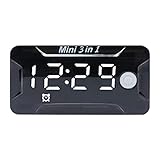 BAIRU Universal 3-in-1 Motorrad Elektronische Uhr Thermometer Voltmeter LED...
