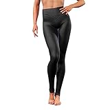 SKFLABOOF Lederleggings Spandex Lack Leggings Po Push Up Latex Damen...