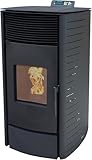 NEMAXX® Pelletofen P12 - Pelletheizung mit 13,6 kW – Pelletofen [HOHE...
