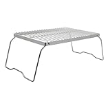 Supvox Klappbarer Edelstahl Campinggrill Tragbarer Faltbarer Grill für...