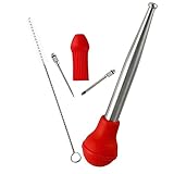 FUNNETOYU Marinade Hochflexible Bratenspritze mit Reinigungsbürste für...
