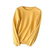 Kaschmirwolle Strickpullover Damen Pullover Rundhals Basic Warm Pullover,...