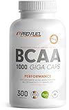 BCAA 1000 Giga Caps - hochdosiert mit 8000mg BCAA - 300x BCAA-Kapseln mit...