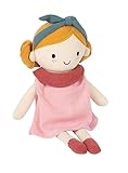 small Foot Stoffpuppe Lina, 39 cm große Kuschelpuppe mit rosa Kleid und...