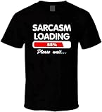 Retro Sarcasm Loading Funny Biker Shirt T-Shirt Men's Black L