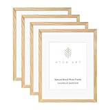 ATOBART Bilderrahmen, 28 x 35 cm, strukturiertes Naturholz, 2,9 cm dicker...