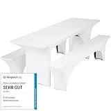 Gräfenstayn® Leopold Stretch - Biertischhussen-Set 3 TLG für...
