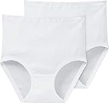Schiesser Damen 2 Pack Taillenslip-Original Taillenslips, Weiss_000005, 46...