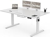 Devoko Höhenverstellbar Schreibtisch 160x80cm mit USB-C Ladeanschluss,...