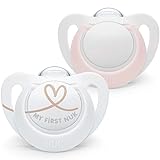 NUK Star Babyschnuller | BPA-freie Silikonschnuller | 0–2 Monate | rosa |...