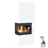 KRATKI Home Simple Box Kaminofen 8 kW - Stahlverkleidung Weiß 2-seitig -...