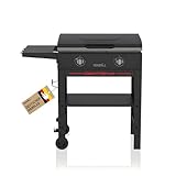 Nexgrill 2-Brenner Plancha Gasgrill – Kompakter Standgrill mit...