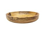 Spetebo Mango Deko Schale natur - 25 cm - Holz Obst Teller rund -...