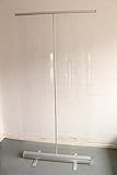 Displaysign Transparantes Roll Banner 100x200 cm Schutzwand Spuckschutz...