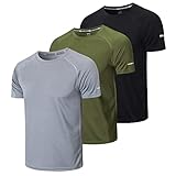 Gaiatiger 3er Pack Sport Tshirts Herren Funktionsshirt Sport Shirt Männer...