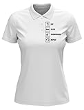 Atspauda Eat Sleep Snowboard Repeat Logo Damen Baumwolle Polo T-Shirt...