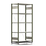 Fachbodenregal mit Tiefenriegel - 150 kg - 2.000 x 1.005 x 500 mm (HxBxT) -...