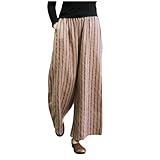 AMhomely Hose für Damen, gerade, weite Beine, Baumwolle, Leinen,...