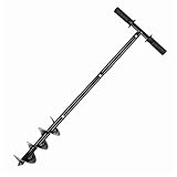Handerdbohrer 60-85cm Einstellbarer, ø10cm Erdlochbohrer mit Abnehmbarer...